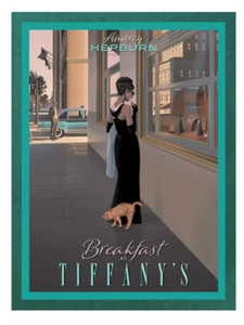 NEW Breakfast at Tiffany's Wall Art Poster Print A4 Audrey Hepburn Glamour - Picture 1 of 3