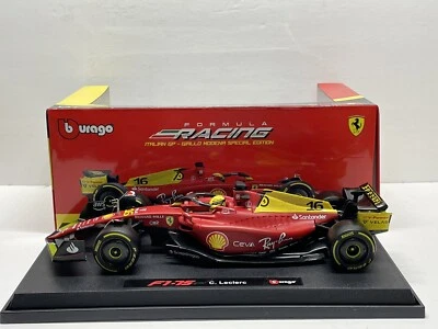 2022 Ferrari F1-75 Italian GP Charles Leclerc Model Car 1/18 Scale Bburago - Image 1 of 4