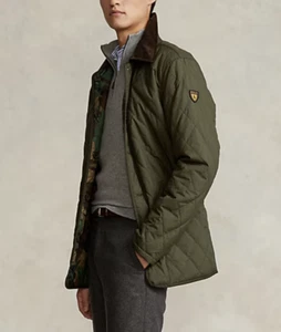Polo Ralph Lauren Men's Green Camo Water-Repellent Reversible Barn Jacket Sz XXL - Picture 1 of 7