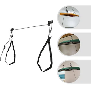 Kayak Hoist Pulley System Garage Ceiling Storage Hoist Bike Lift 125LBS Load - Picture 1 of 15