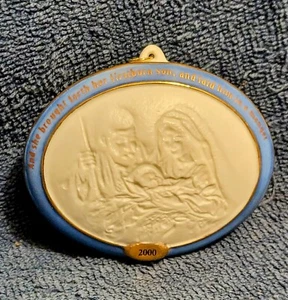  2000 "THE BLESSED FAMILY" PORZELLANLEUCHTE Punze Andenken Ornament  - Bild 1 von 4
