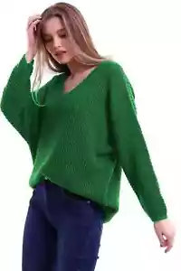 Pull tendance vert pull tricoté taille unique élégant pull - Photo 1/5