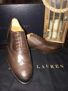 Ralph Lauren Purple Label Shoes Womens 37M Leather Wingtip Oxford Made in Italy - Picture 1 of 10
