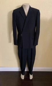 ASOS DESIGN Men’s Size 44R Black Wrap Blazer & Matching 34x30 Pants 2pc Suit - Picture 1 of 12