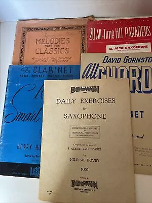 vintage sheet music for sax, clarinet, piano - Image 1 of 4