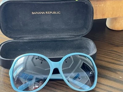 Banana Republic Natalie Crystal Blue Ice OTN1 Womens Sunglasses with Case - Image 1 of 4