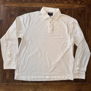 Todd Snyder New York Long Sleeve Polo Shirt White Mens XL - Picture 1 of 7