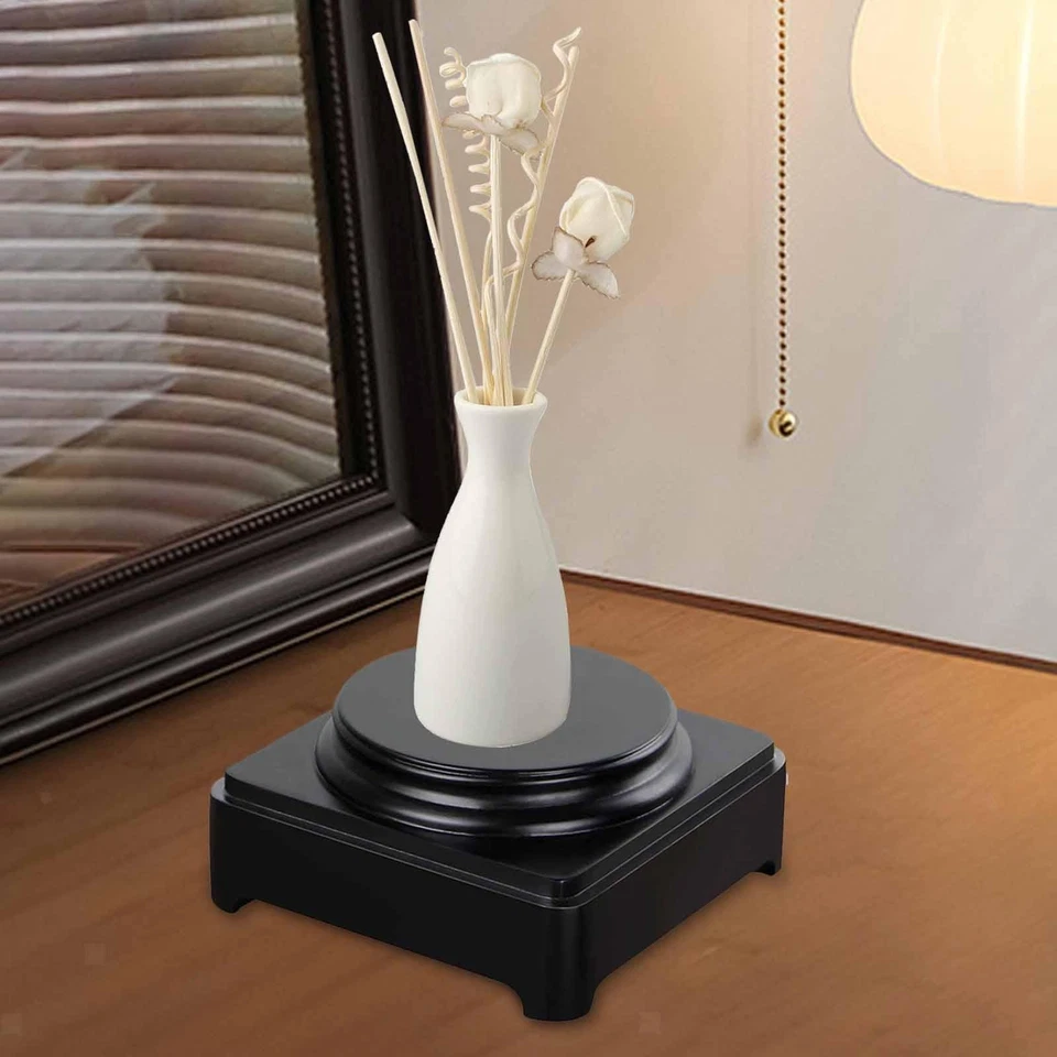 Sculpture Base Craft Solid Pedestal Wood Display Stand Wooden Base Round Display - Image 1 of 1