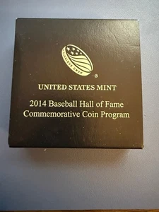 2014 P National Baseball Hall Of Fame Proof Silver Dollar in original Box - Picture 1 of 6