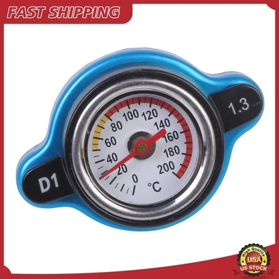 Car Thermostatic Gauge Radiator Cap 1.3 bar Big Head Water Temp Meter For Car - Image 1 of 4