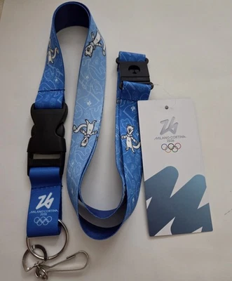 MILAN 2026 ОЛИМПИЙСКИЙ ОФИЦИАЛЬНЫЙ СИНИЙ ТАЛИСМАН РЕМЕНЬ - Изображение 1 из 2