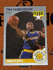 1990-91 NBA Hoops Tim Hardaway Rookie Card #113 Warriors - Picture 1 of 3