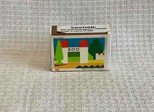 Juri Miniatur Holzblock Spielzeug Zoo Streichholzschachtel Set, Vintage, Made in West Germany - Bild 1 von 7