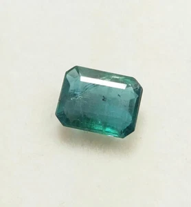 2.00 Ct Natural Rich Green Zambian Emerald Top Luster Untreated Emerald Cut Gems - Bild 1 von 12