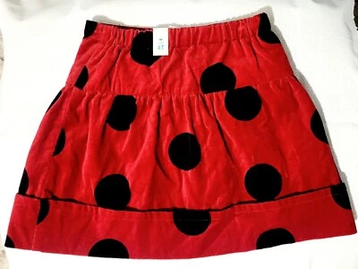 全新带标签 THE CHILDREN'S PLACE 红色和黑色圆点天鹅绒裙尺寸 4T (TCP) — 第 1/4 张图片