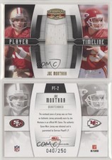 2008 Donruss Gridiron Gear Player Timeline Jerseys /250 Joe Montana #PT-2 HOF