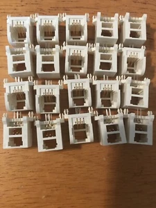 HIROSE PLASTIC 4 PIN RIGHT ANGLE PCB PHONE JACK CONNECTORS #TM5RA-64 Qty-20 NEW - Picture 1 of 13