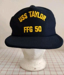 Cappello berretto USS Taylor FFG 50 blu navy uomo patch snapback made in USA - Foto 1 di 6