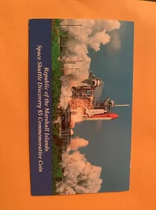 Launch Of Space Shuttle Discovery 1988 Coin $5 Republic Of The Marshall Islands - Picture 1 of 5