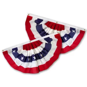 Mini fan bandiera USA da 1-1/2 piedi x 3 piedi, 2 per confezione - Foto 1 di 2