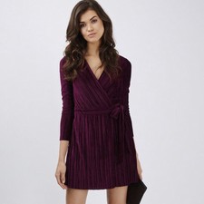 topshop rainbow metallic wrap dress