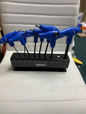 Draper 8pc  Metric T-Handle Allan Alan Hexagon Key Set 2.5- 10mm In Stand Garage - Image 1 of 4