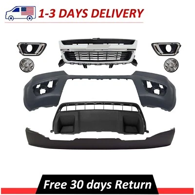 Front Bumper Cover & Grille & Skid Plate & Foglight For 15-20 Chevrolet Colorado - Image 1 of 4