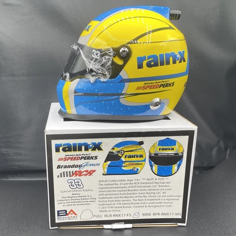 Brandon Jones 2017 Rain-X Replica NASCAR Mini Helmet - Richard Childress Racing Cover