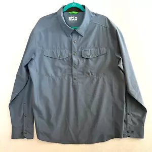 Stio Men's Long Sleeve 1/2 Snap Pullover Activewear Shirt Blue/Gray Size XL - Picture 1 of 11