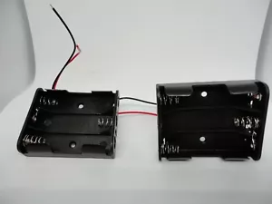 2 Pcs Pack Lot 4.5V 3 x 1.5V AA Battery Holder Socket Case Box Enclosure Cables - Picture 1 of 12