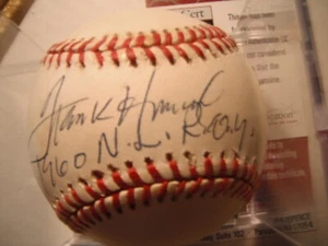 Frank Howard Autographed NL White Baseball W/ROY Inscription Certed JSA Dodgers - Picture 1 of 2