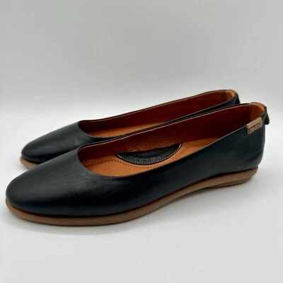 Bailarina plana Pikolinos Cullera para mujer talla 10 EU 41 cuero de becerro negro Foto 1 de 4