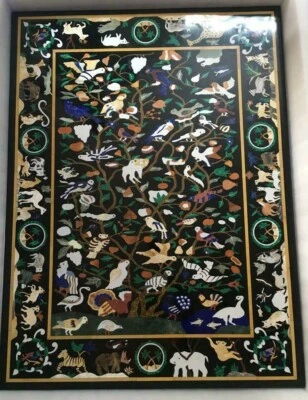 48" x 36" Marble Inlay Center Table Top Pietra Dura Art handmade Home Decor - Image 1 of 4