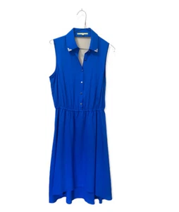 Gianni Bini Womens A Line Dress Blue Midi Open Back Dress Size Small NWT - Picture 1 of 4