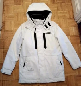 Hollister Stylish Cosy Warm White Padded Fleece Lined Hooded Jacket Coat Size XS - Picture 1 of 19