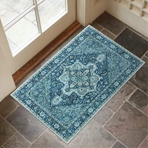 Washable Indoor Door Mat Non Slip Retro Entryway Rug 24" x 36" Doormat Low-Pi... - Picture 1 of 7