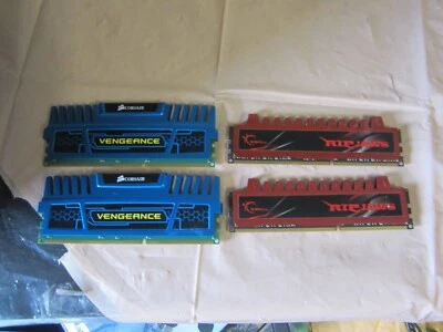 (2) Corsair Vengeance 8GB (2X4GB) and (2) G.skill  4 GBX1 1.5V ( untested) - Image 1 of 4