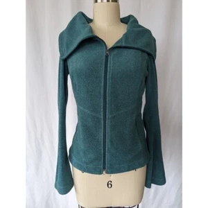 Royal Robbins Fleece Jacket Women's Size XS Green Full Zip Outdoor Hiking Collar - Picture 1 of 6