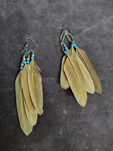 Pendientes largos de plumas - Imagen 1 de 1