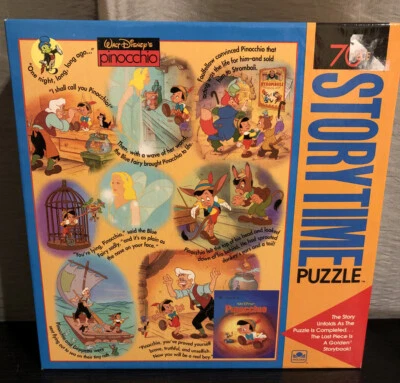 Vintage Golden Story Time Puzzle Disney’s Pinocchio 70 Piece NOS - Image 1 of 4