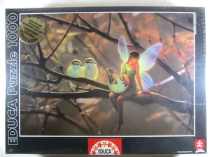 rare Educa - Feathered Friends w/ Fairy Fantasy 1000 Piece Jigsaw Puzzle sealed - Picture 1 of 2