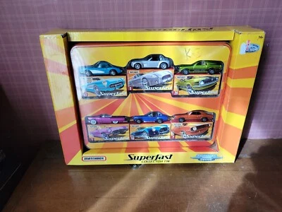 New Unopened 2005 MATCHBOX SUPERFAST COLLECTOR TIN With 6 Cars  - Image 1 of 4