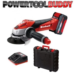 Einhell TE-AG 18volt Li-ion 4.5" Cordless Angle Grinder Kit +3.0ah Battery BAY18 - Picture 1 of 2