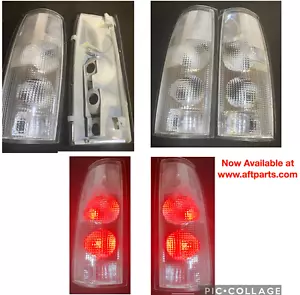 Clear Tail Lights 1988 to 1998 Chevy Silverado GMC Suburban New Pair c1500 K1500 - Picture 1 of 9