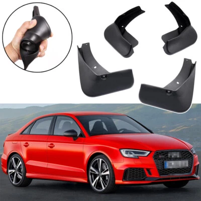 4 Mud Flaps Splash Guards Fender Car Mudguard for Audi RS3 Sedan 2017-2021 - Image 1 of 4
