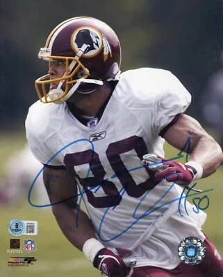 Laveranues Coles Autographed Signed WASHINGTON REDSKINS 8x10 Photo Beckett BAS - Image 1 of 2