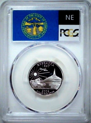 2006-S 25C State Quarter Nebraska PCGS PR69 DCAM 90% Silver 24luss0428 - Image 1 of 4