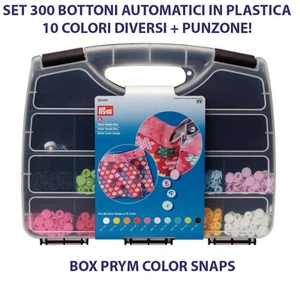 CAJA 300 BOTONES AUTOMÁTICO A LA PRESIÓN 10 COLORI + PONCHE MONTAJE PRYM 393900 - Bild 1 von 1