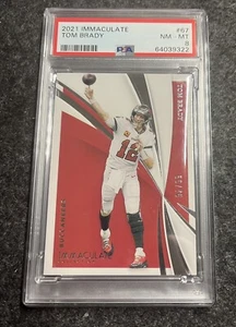 2021 Panini Immaculate TOM BRADY /75 Buccaneers PSA 8  🏈🐐 Bucs - Picture 1 of 2