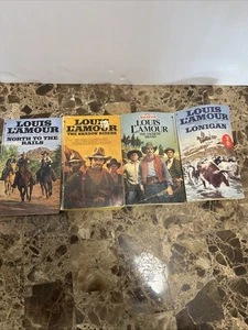 Lot Of 4 Vintage Louis L'amour Western Cowboy Small Paperbacks - Picture 1 of 10